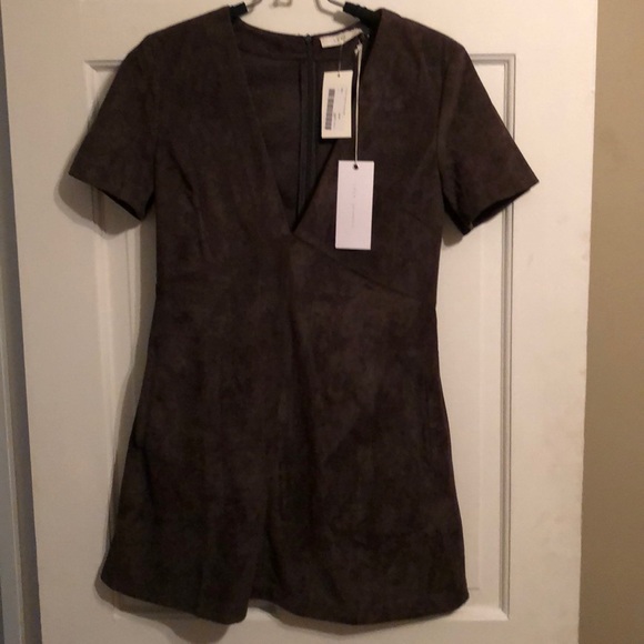 Lush Dresses & Skirts - Lush Faux Suede Mini Pocket Dress